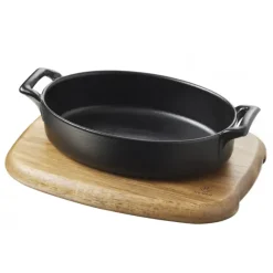 REVOL Plat Ovale Noir 18x12 cm Belle Cuisine* Plat De Cuisson