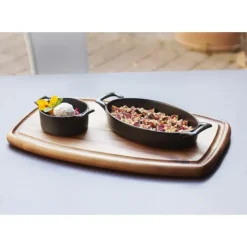 REVOL Plat Ovale Noir 24x16 cm Belle Cuisine* Plat De Cuisson