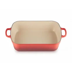 LE CREUSET Plat Rectangulaire en Fonte 37 cm Cerise* Plat De Cuisson