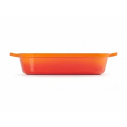 LE CREUSET Plat Rectangulaire en Fonte 37 cm Volcanique* Plat De Cuisson