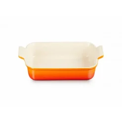 LE CREUSET Plat Rectangulaire Héritage en Céramique 26 cm Volcanique Tradition* Plat De Cuisson