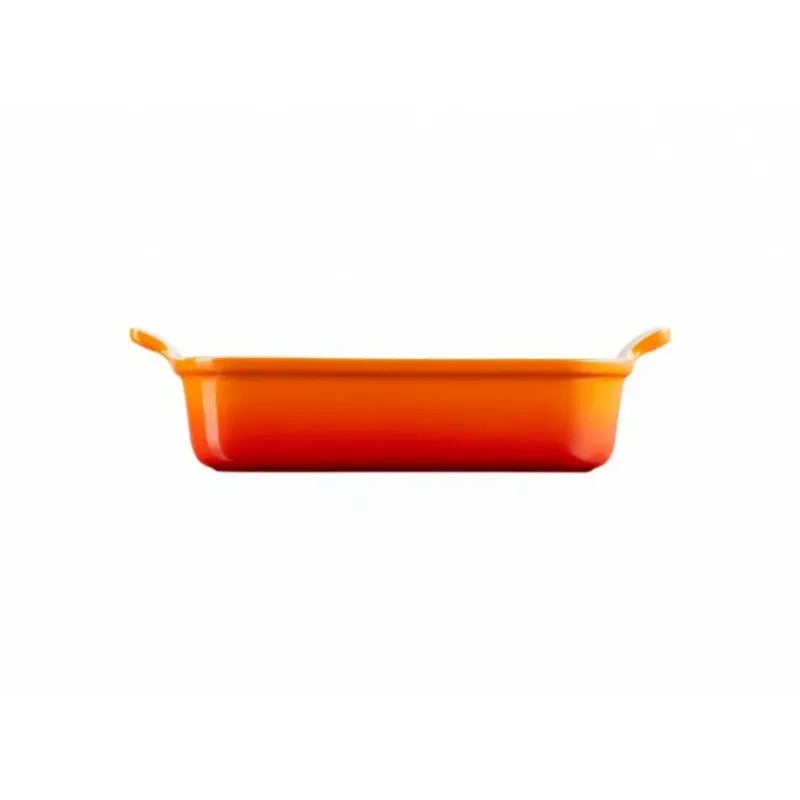 LE CREUSET Plat Rectangulaire Héritage en Céramique 26 cm Volcanique Tradition* Plat De Cuisson