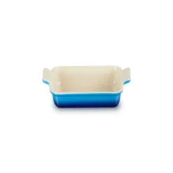 LE CREUSET Plat Rectangulaire Héritage en Céramique 32 cm Azur Tradition* Plat De Cuisson