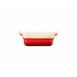 LE CREUSET Plat Rectangulaire Héritage en Céramique 19 cm Cerise Tradition* Plat De Cuisson