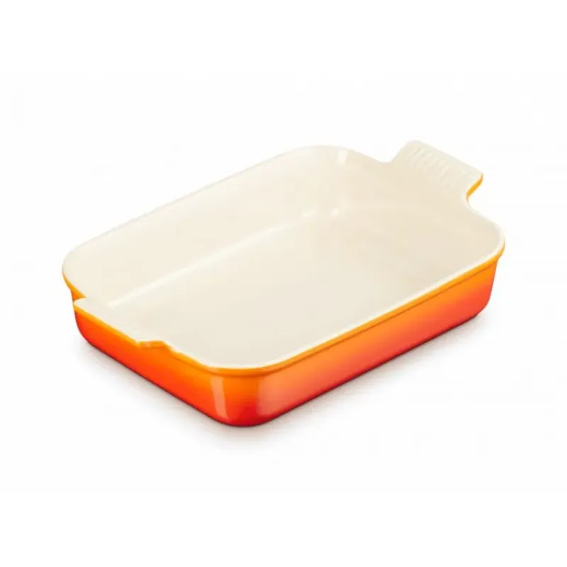 LE CREUSET Plat Rectangulaire Héritage en Céramique 19 cm Volcanique Tradition* Plat De Cuisson