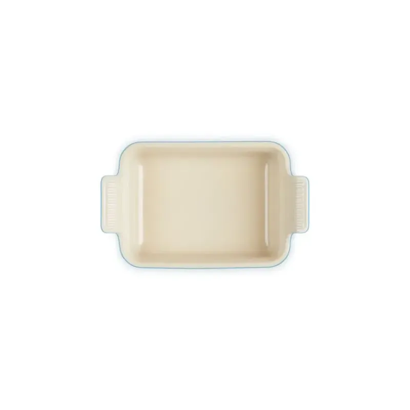 LE CREUSET Plat Rectangulaire Héritage en Céramique 19 cm Azur Tradition* Plat De Cuisson