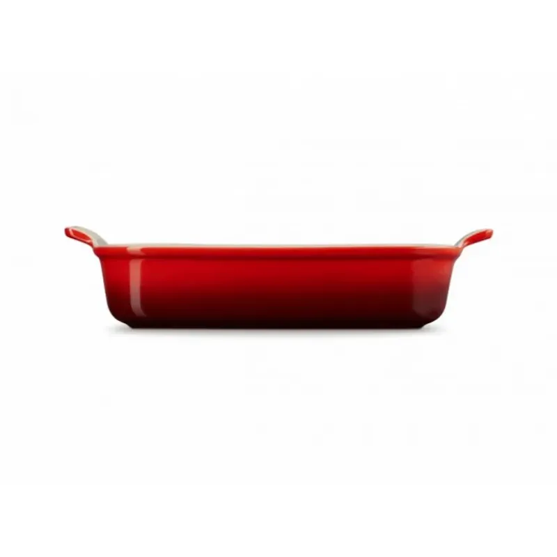 LE CREUSET Plat Rectangulaire Héritage en Céramique 32 cm Cerise Tradition* Plat De Cuisson
