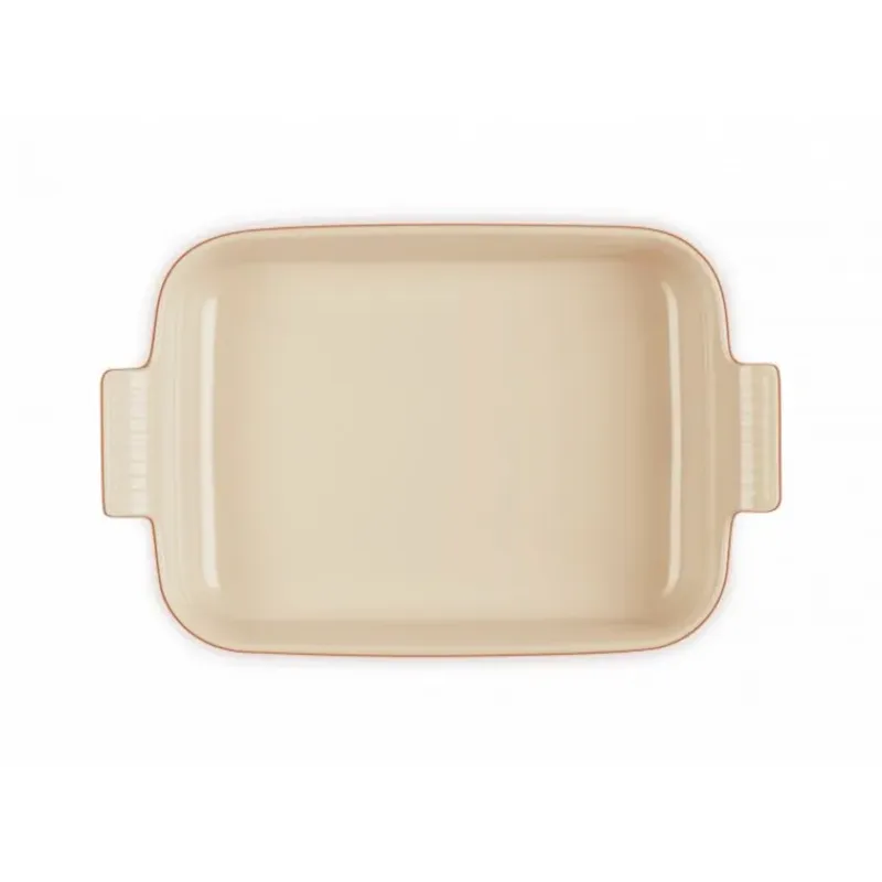 LE CREUSET Plat Rectangulaire Héritage en Céramique 32 cm Cerise Tradition* Plat De Cuisson