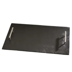 LEBRUN Plateau ardoise poignées métal par (38x28cm)* Servir, Présenter