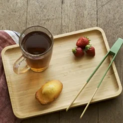 PEBBLY Plateau de Service en Bambou 28 x 20 cm* Servir, Présenter