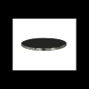 TOPALIT Plateau de Table Ø60 cm Noir Cerclage Inox Cerclé* Mobilier Terrasse Restaurant|Mobilier Restaurant