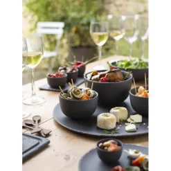 REVOL Plateau Rond Ardoise Ø 32cm Basalt* Vaisselle