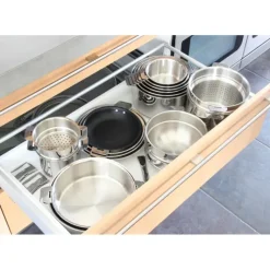 CRISTEL Poêle Casteline Ø 26 cm Manche Amovible Anti-Adhésive Inox* Poêles