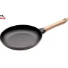 STAUB Poêle en Fonte Noir 26 cm Manche Bois* Poêles