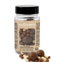 SCRAPCOOKING Pot de Décors en Perles Or et Chocolat au Lait 50 g* Décoration Comestible