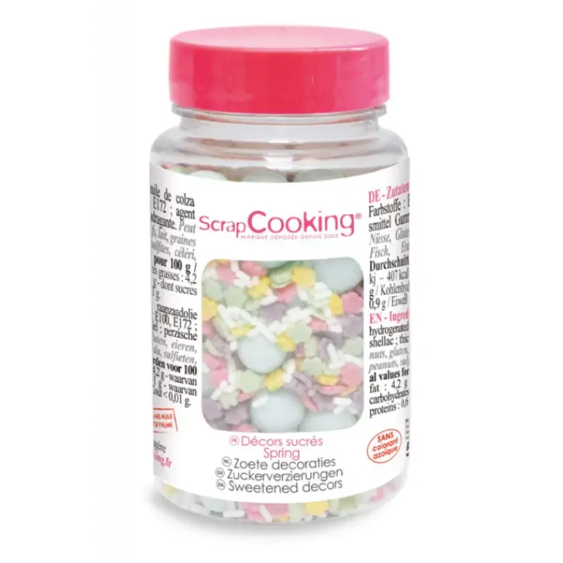 SCRAPCOOKING Pot de décors sucrés spring 80 g* Décoration Comestible