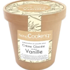 SCRAPCOOKING Pot de Préparation pour Glace Vanille 145 g* Préparation Pâtisserie
