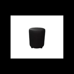 2IMAHL Pouf Rond en Simili Cuir Noir Lisbonne* Mobilier Restaurant