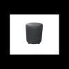 2IMAHL Pouf Rond en Tissu Gris Lisbonne* Mobilier Restaurant