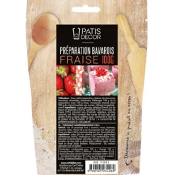 PATISDECOR Préparation Bavarois Gel Fraise 100 g Patisdécor* Préparation Pâtisserie