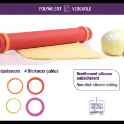 MASTRAD Rouleau à Pâtisserie ajustable rouge 41 cm* Ustensiles Pâtisserie