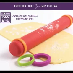 MASTRAD Rouleau à Pâtisserie ajustable rouge 41 cm* Ustensiles Pâtisserie