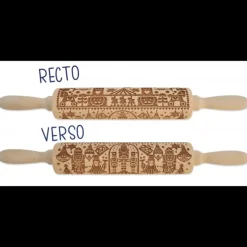 SCRAPCOOKING Rouleau à Pâtisserie Motif Casse Noisette 39 cm* Ustensiles Pâtisserie