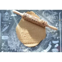 SCRAPCOOKING Rouleau à Pâtisserie Motifs Noël Gingerman 39 cm* Ustensiles Décor Gâteau