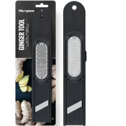 MICROPLANE Râpe à Gingembre 3 en 1 Specialty Noir* Zesteur|Presse Purée Et Moulin Légumes