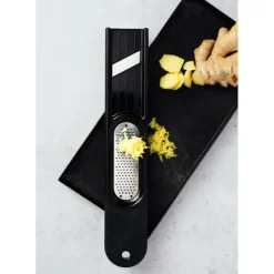 MICROPLANE Râpe à Gingembre 3 en 1 Specialty Noir* Zesteur|Presse Purée Et Moulin Légumes