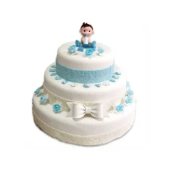 PATISDECOR Ruban Pate à Sucre Bleu Arabesque 1,25 m x H 5 cm Patisdécor* Décoration Comestible