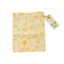 PEBBLY Sac à Vrac Coton Bio Jaune 20 x 25 cm* Sac En Tissu