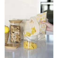 PEBBLY Sac à Vrac Coton Bio Jaune 20 x 25 cm* Sac En Tissu