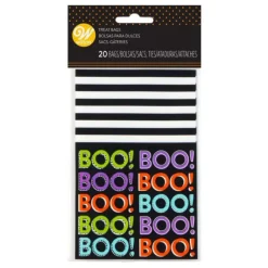 WILTON Sachet Bonbon Halloween BOO! 100x155mm (x20)* Emballage Alimentaire
