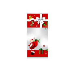 CUISINEADDICT Sachet Confiserie 10x22cm Père Noël et sa Hotte (x100)* Emballage Alimentaire