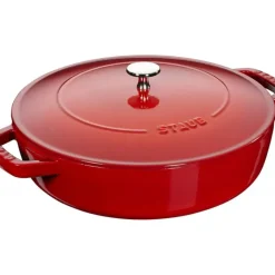 STAUB Sauteuse en Fonte Chistera 24 cm Rouge Cerise* Sauteuses