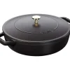 STAUB Sauteuse en Fonte Chistera 28 cm Noir* Sauteuses