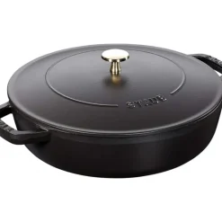 STAUB Sauteuse en Fonte Chistera 28 cm Noir* Sauteuses