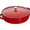 STAUB Sauteuse en Fonte Chistera 28 cm Rouge Cerise* Sauteuses