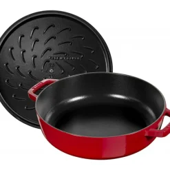 STAUB Sauteuse en Fonte Chistera 28 cm Rouge Cerise* Sauteuses