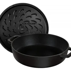 STAUB Sauteuse en Fonte Chistera 24 cm Noir* Sauteuses