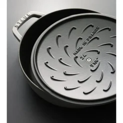 STAUB Sauteuse en Fonte Chistera 24 cm Gris Graphite* Sauteuses