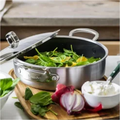 GREENPAN Sauteuse Inox Ø 26 cm avec Couvercle PREMIERE* Sauteuses
