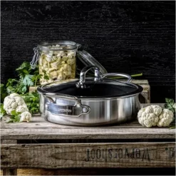 GREENPAN Sauteuse Inox Ø 26 cm avec Couvercle PREMIERE* Sauteuses