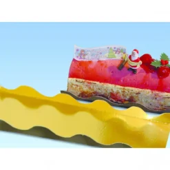 CUISINEADDICT Semelle à Bûche 20x10cm Ondine Or (x50)* Présentoirs Pour Gâteaux