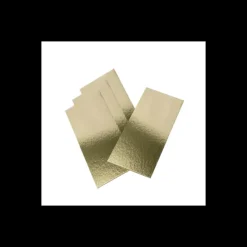 CUISINEADDICT Semelle à Bûche 50x10cm Or Bords Droits (x50)* Présentoirs Pour Gâteaux