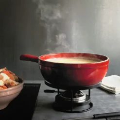 EMILE HENRY Service à Fondue en Céramique Ø 24 cm Grand Cru* Appareil À Raclette, Appareil À Fondue