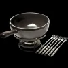 EMILE HENRY Service à Fondue en Céramique Ø 24 cm Fusain* Appareil À Raclette, Appareil À Fondue