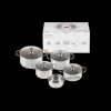 LE CREUSET Set 5 Pièces Cocottes Inox Signature* Batterie De Cuisine|Casseroles