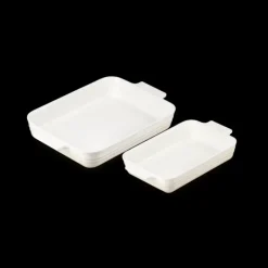 LE CREUSET Set 2 Plats Rectangulaires Céramique Meringue Classique* Plat De Cuisson